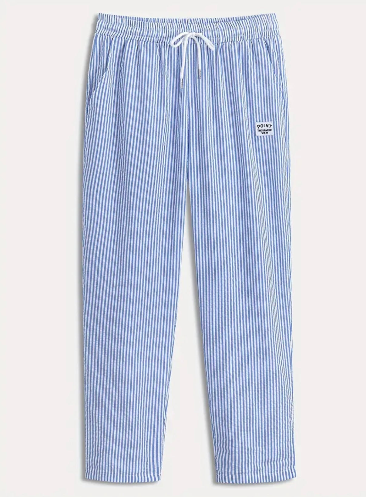 White/Blue Striped Pants