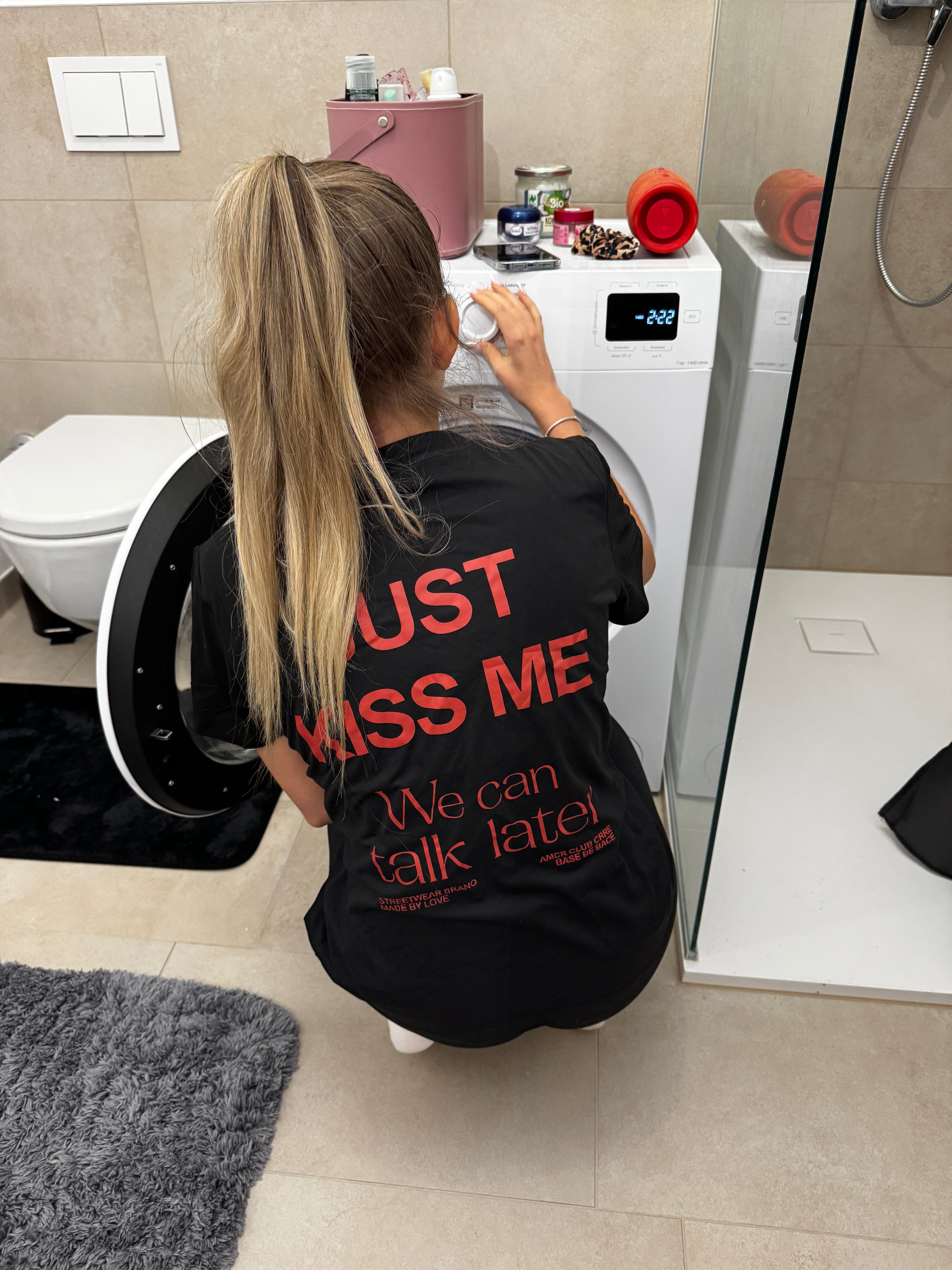 Just Kiss Me We Can Talk Later Shirt Women