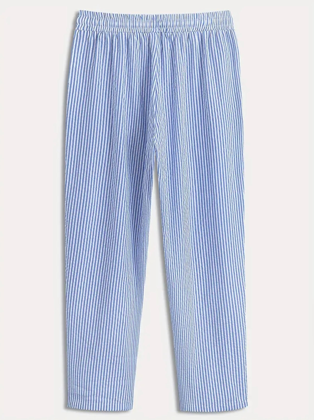 White/Blue Striped Pants