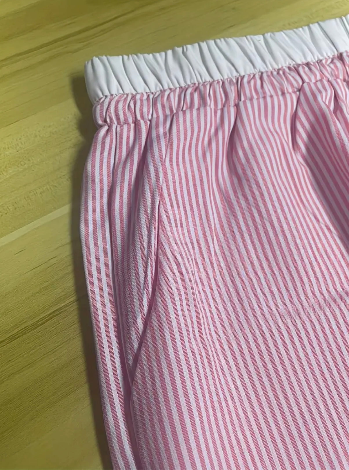 White/Pink Striped Pants