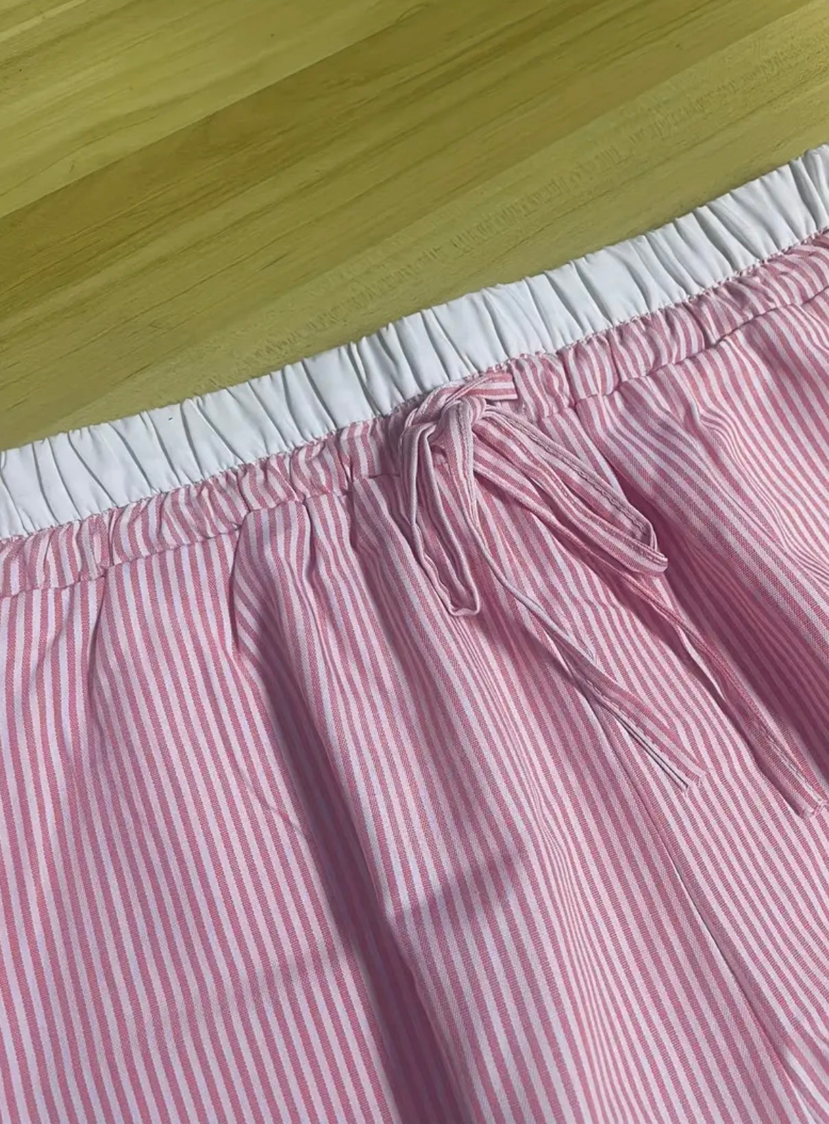 White/Pink Striped Pants